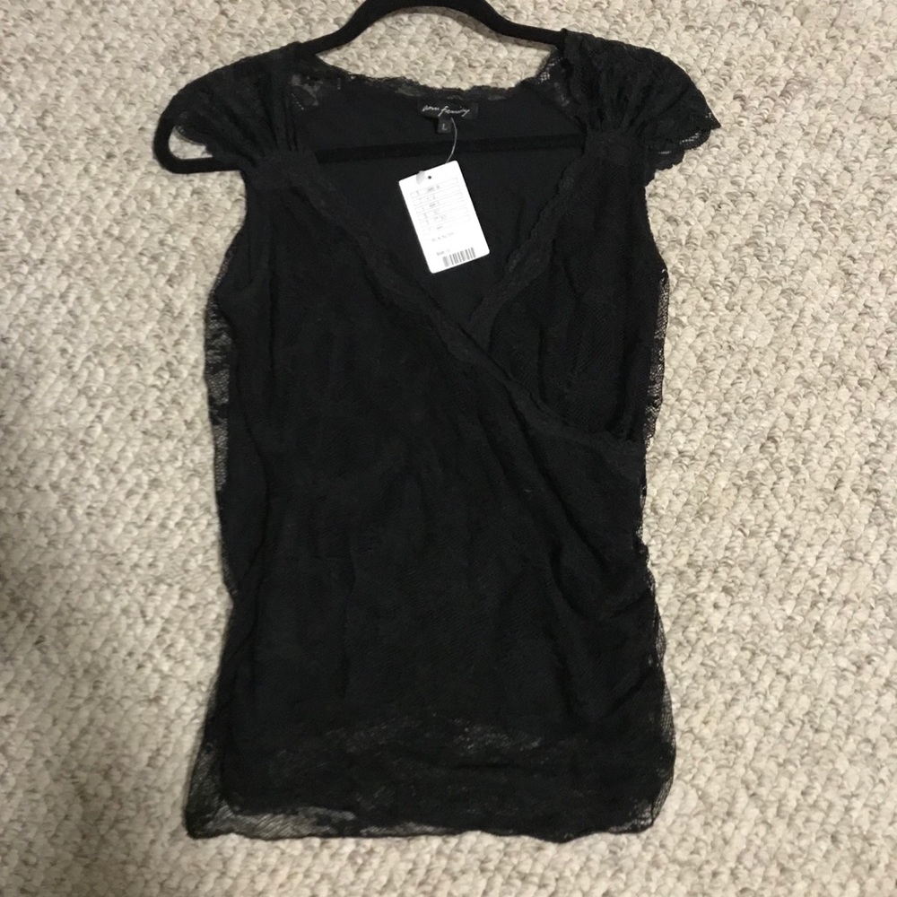 Black lace AnnFerriday top NWT from Anthropologie